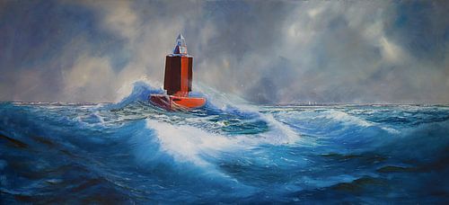 A summer depression moves across the Wadden Sea by Bert Oosthout