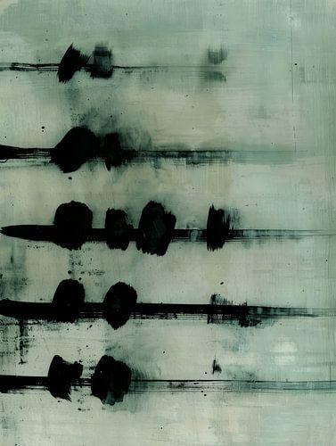 Modernes und abstraktes asymmetrisches Muster in Grün