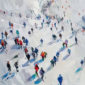 Skiërs van bovenaf van Lauren Wilde