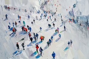 Skiërs van bovenaf