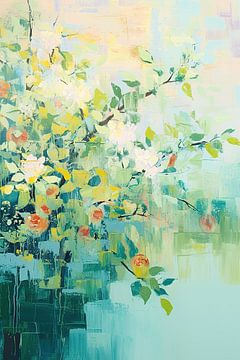 Modern Bloemen van Abstract Schilderij