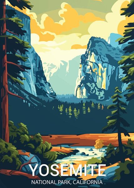 Majesteit Yosemite Valley van Silvina Khan
