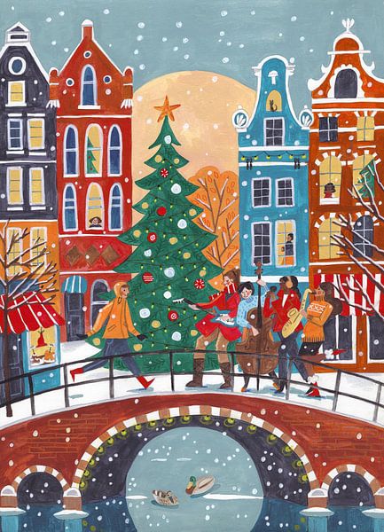 Musique de Noël dans la ville d'Amsterdam par Caroline Bonne Müller