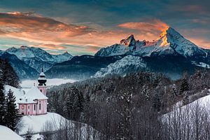 Watzmann  mit Kirche bei Maria Gern