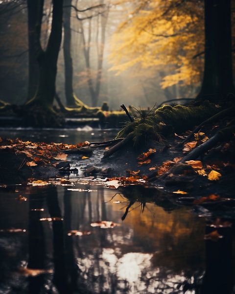 Herfstwandeling van fernlichtsicht