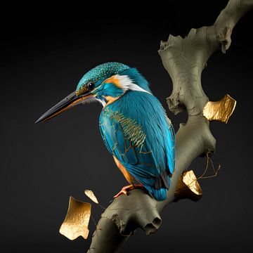Kingfisher Digital Art Phantasy by Preet Lambon