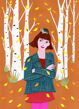 Een Vrolijke Herfst Wandeling van Karolina Grenczyk