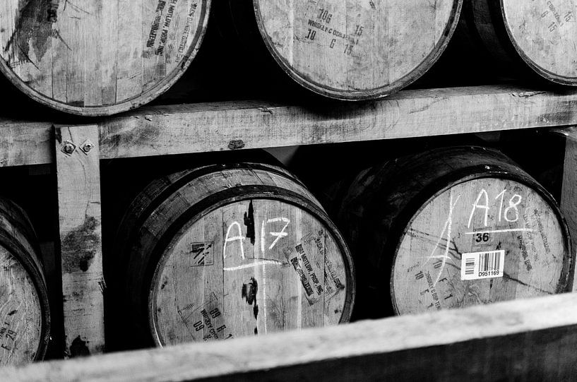 Whiskey barrels van Jeffrey de Graaf