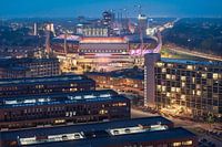 Le stade Philips pendant l'heure bleue