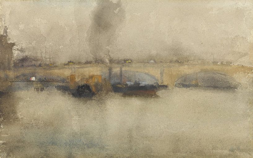 James Abbott McNeill Whistler~London Bridge by finemasterpiece