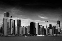 Chicago skyline with the Blue Angels