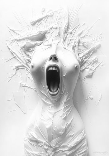 The Silent Scream – Sculptural Relief