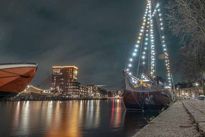 Winter evening lights at Piushaven by Freddie de Roeck