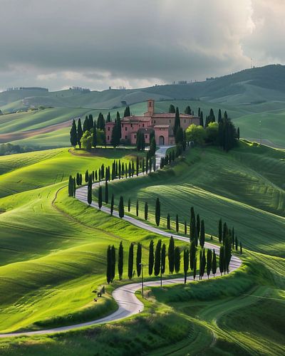 Chemin en Toscane