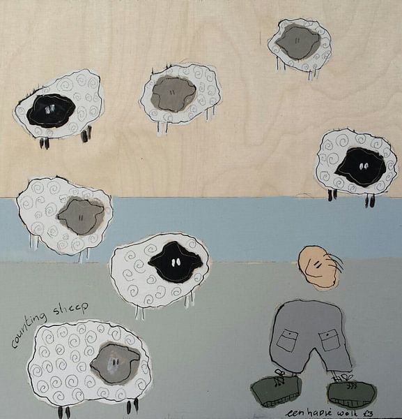sheep counting by Geke uit de Bosch