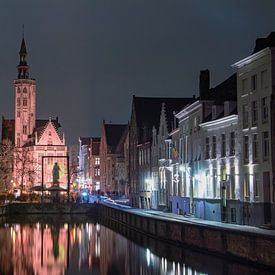 Winterglühen Brügge - Jan van Eyck Platz von Daan Duvillier | Dsquared Photography