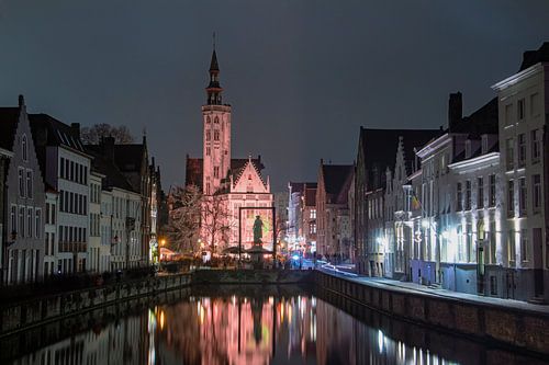 Winterglühen Brügge - Jan van Eyck Platz von Daan Duvillier | Dsquared Photography