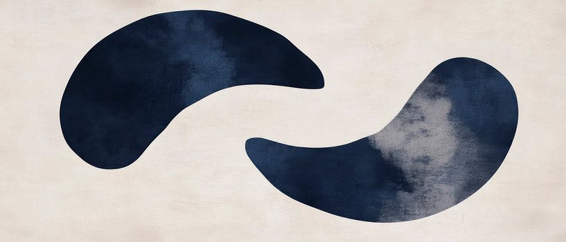 Formen in Blau von Poster Art Shop