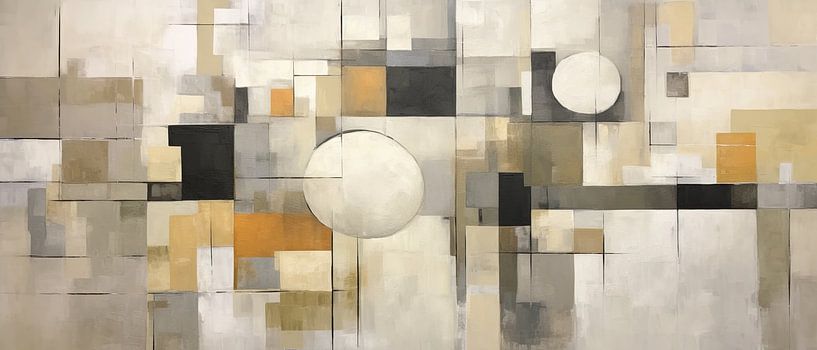 Abstracte Vormen No.398 van Blikvanger Schilderijen
