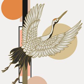 Watanabe's Crane Bird sur Marja van den Hurk