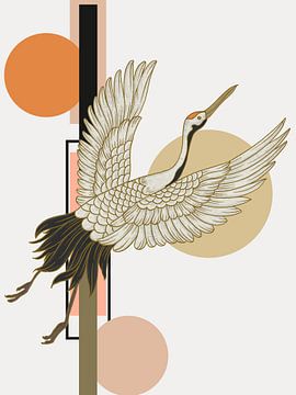 Watanabe's Crane Bird van Marja van den Hurk