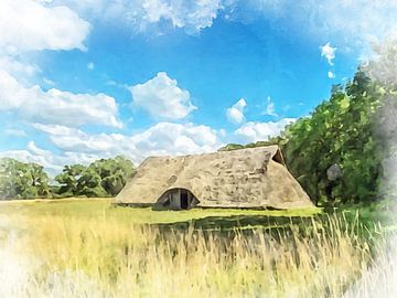 Eisenzeit-Bauernhof, Orvelte, Drenthe. von Danny de Klerk