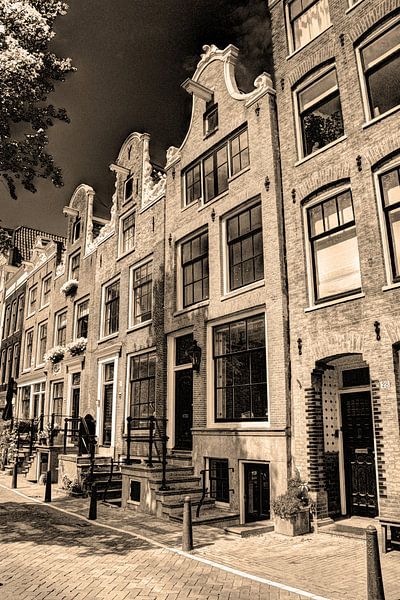 Jordaan Bloemgracht Amsterdam Nederland Sepia van Hendrik-Jan Kornelis