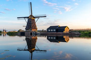 The windmills in Kinderdijk.