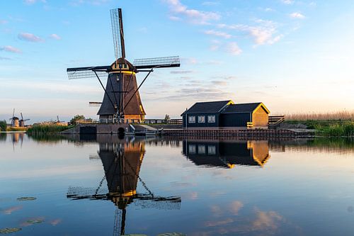De windmolens in Kinderdijk.