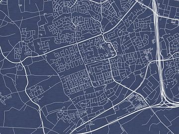 Kaart van Veldhoven in Royaal Blauw van Map Art Studio