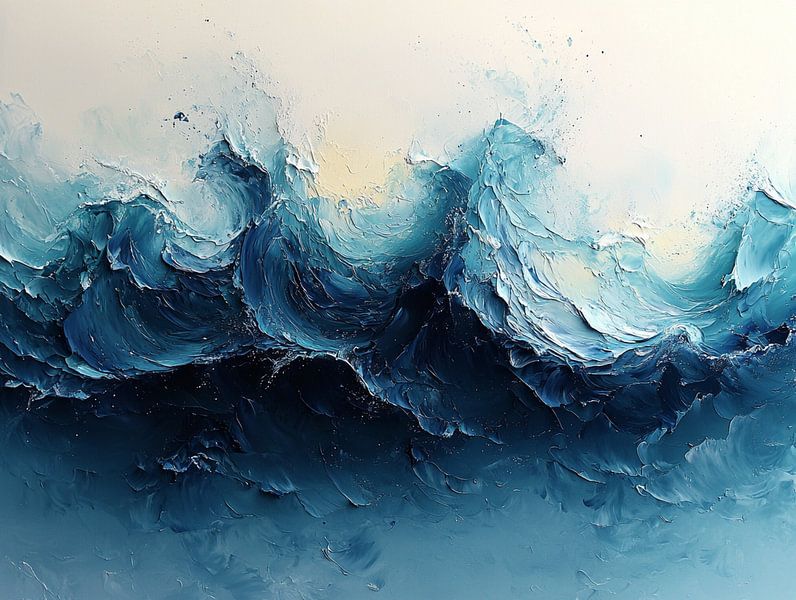 Blaue Wellen_2 von Bianca Bakkenist