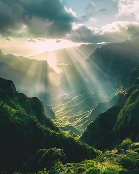 Magisch licht op Madeira van fernlichtsicht