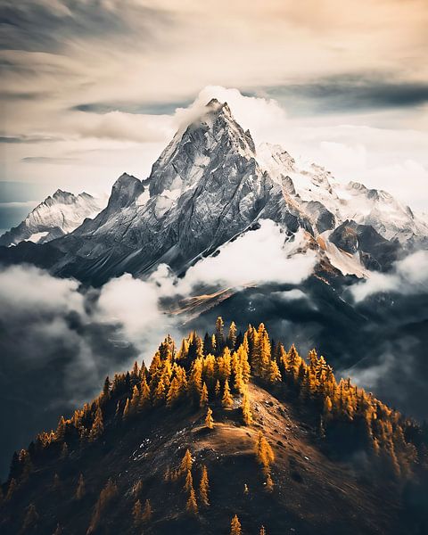 Herbst in den Bergen von fernlichtsicht