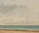 Een rustige zee, Gustave courbet van Oude Meesters Atelier thumbnail