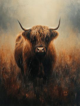 Tranquil Splendour of the Highlands - Scottish highlander by Eva Lee