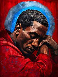 Portrait of an Emotional Black Man by A.D. Digital ART