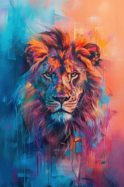 Colours of Strength - The Majestic Lion by Eva Lee