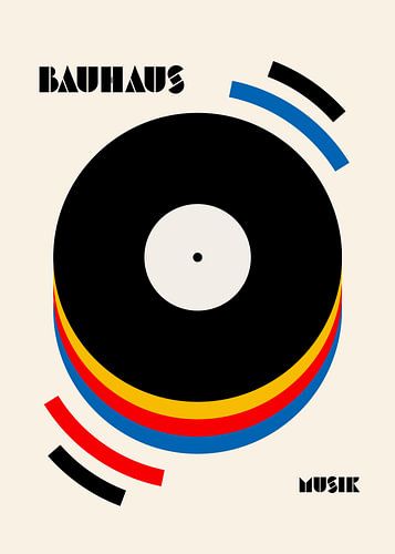Bauhaus Musik Retro Illustration