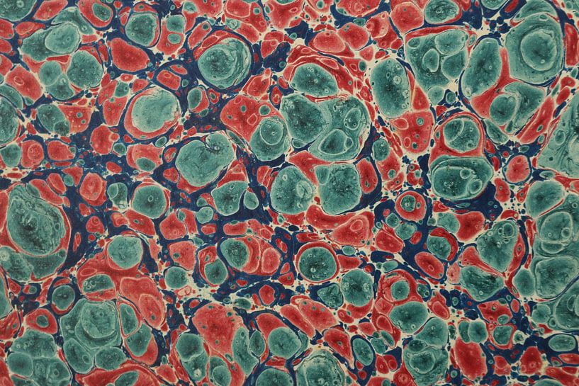 Digital art pattern colored marbled cells by Michael Godlewski