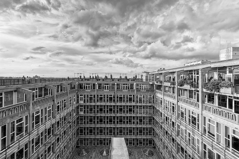 Groot Handelsgebouw Rotterdam (schwarz-weiß) von Rob van der Teen