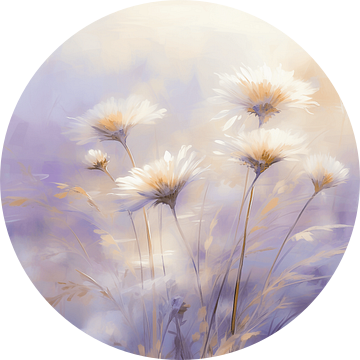 Schilderij van Zachtheid: Bloemen in Softe Omhelzing van Karina Brouwer