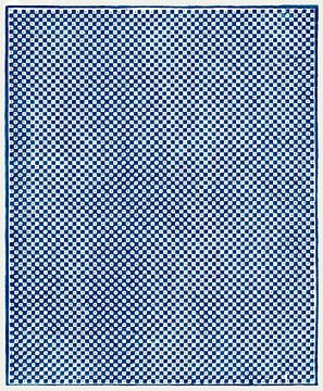 Checkerboard patroon. Blauwe en witte vierkanten. Geometrisch patroon. van Dina Dankers
