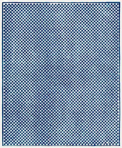 Checkerboard patroon. Blauwe en witte vierkanten. Geometrisch patroon.
