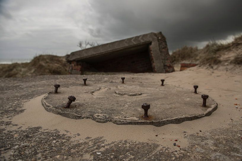 Old German bunker on the island Terschelling in the Netherlands par Tonko Oosterink