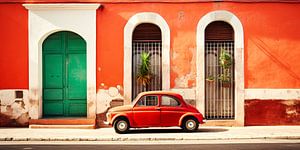 Parking panoramique : Fiat devant Colonial House sur ByNoukk