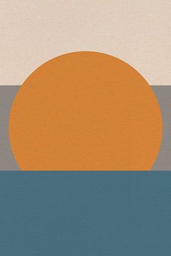 Ikigai. Abstrakte minimalistische Zen-Kunst. Sonne, Mond, Ozean IV von Dina Dankers