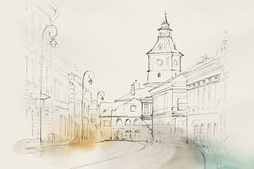 Stadt Sketch II, Isabelle Z  von PI Creative Art