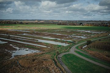 Zeeuws landschap vanaf de Plompe Toren, Koudekerke van Erwin van Kester
