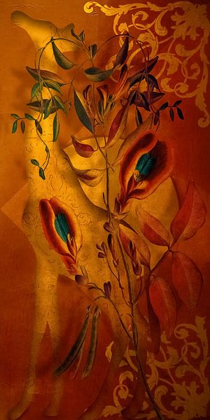 Animaux sauvages et fleurs, à droite par Helga Blanke