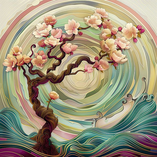Baum mit gewellten Blüten von Close2you.design